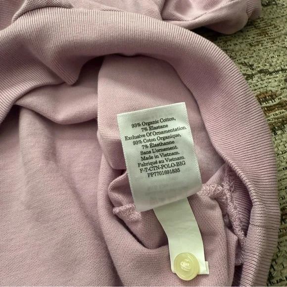 Everlane Organic Cotton Polo Shirt Lavender Purple Collared Top Women’s L - Picture 7 of 9